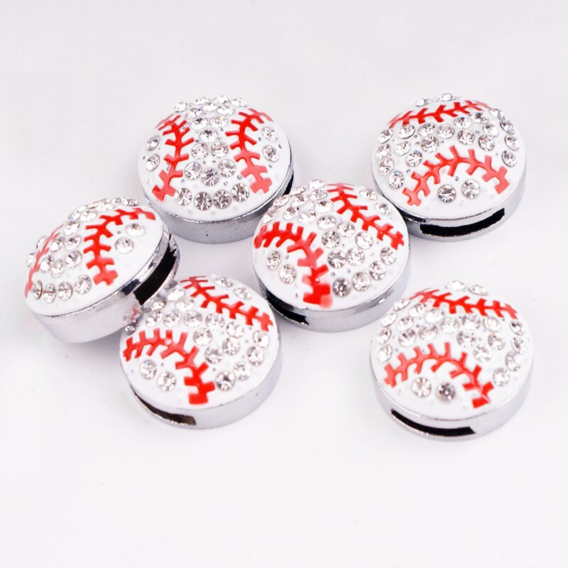 Baseball 18mm adjustable PU leather Snap button jewelry bracelet boys girls BS3261