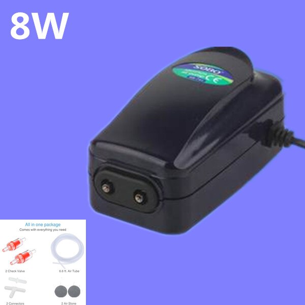 8W 12W Silent Aquarium Air Pump Fish Tank Oxygen Air Pump Quite 2 Outlets 4 Outlets Adjustable Flow: SB-748 Disc Type