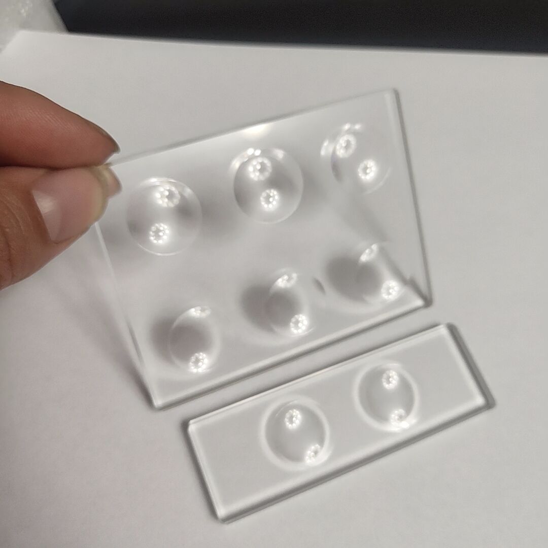Lames de Microscope à cavité Concave multi-circulaire 5MM 3MM épaisseur verre optique poli givré Surface de puits en option