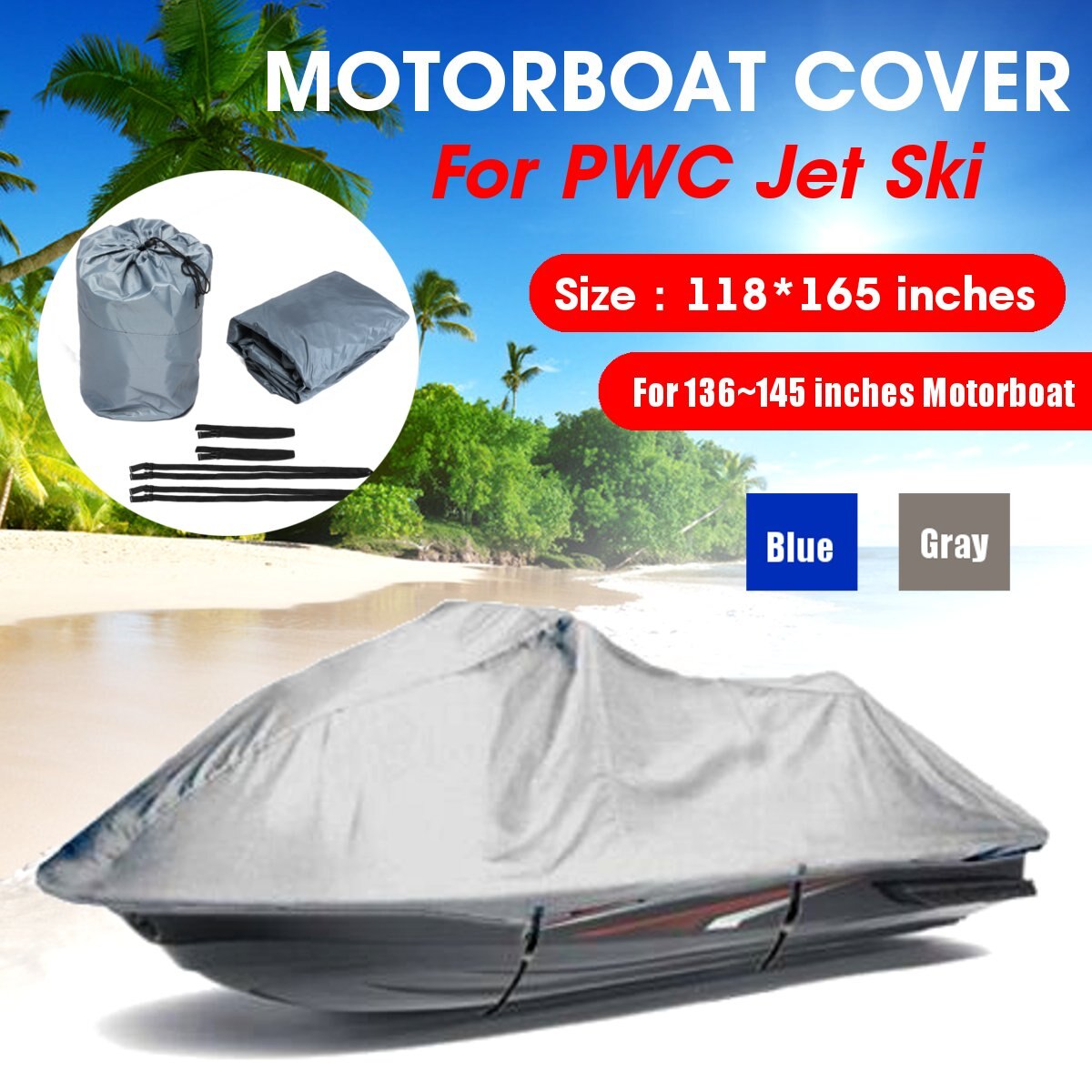 4.2x3m 210D Oxford cloth Engine Protector Waterproof Trailerable boat cover jet ski outboard motor Hood Cover