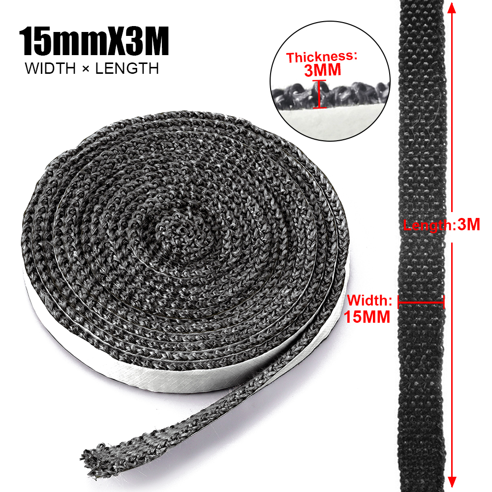 2/3m 10/15mm Glasfaser seil dichtung Herd/Feuers eil Holzofen Holz brenner Tür dichtung Hoch temperatur feuerfeste Dichtung: Rot