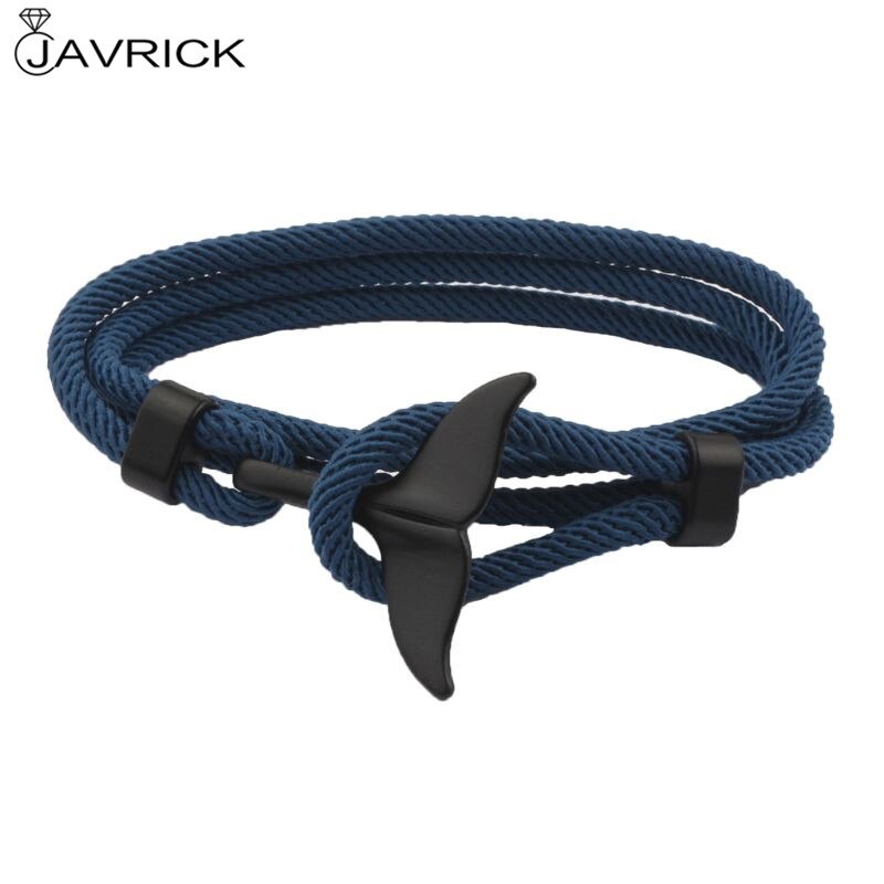 2020 verão artesanal baleia cauda viking corda pulseira de corda praia surf paracord pulseira moda jóias unissex: BG