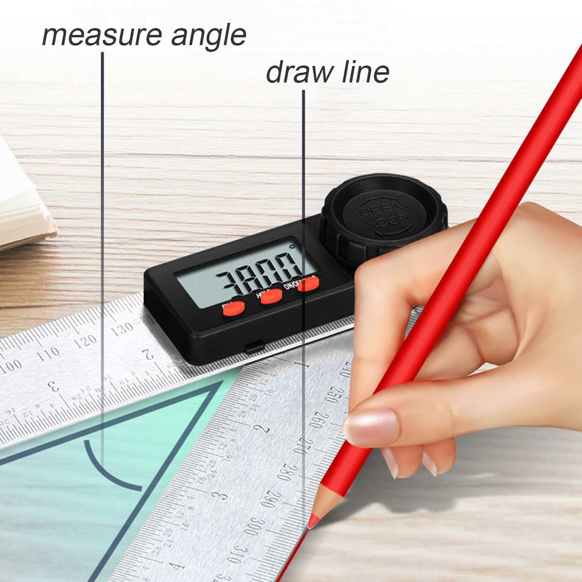 280mm/200mm Digital Protractor angle finder ruler Inclinometer Goniometer Level Measuring Tool Electronic Angle Gauge