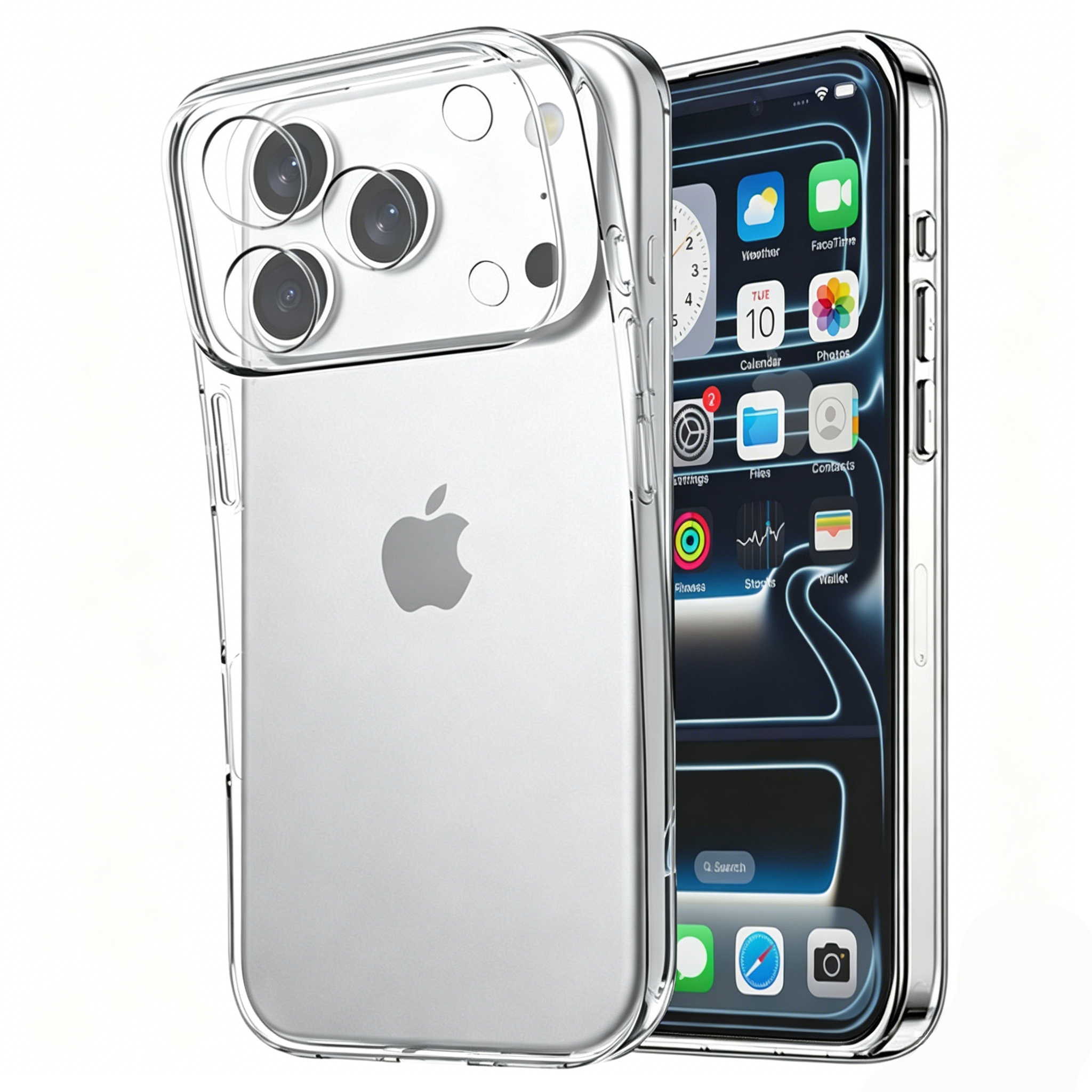HD Transparent Ultra Thin Crystal Phone Case For iPhone 17 Air 16 12 13 14 11 15 Pro Max Plus Soft Cases For iPhone 17 Pro Cover