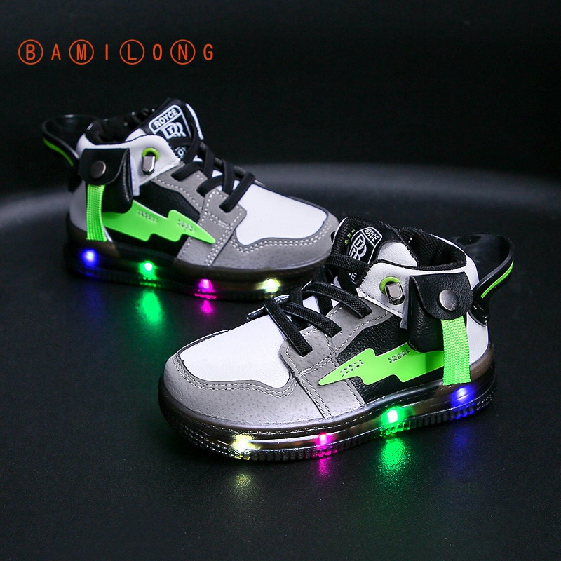Bamilong herfst kinderschoenen casual lichtgevende sneakers jongen meisje led oplichtende schoenen gloeiende kinderschoenen kinderen led sneakers  y365