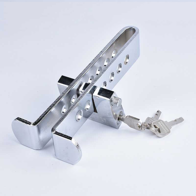 Car Lock Auto Universal 8 Holes Brake Pedal Lock Security Steel Anti-Theft Tool Throttle Accelerator Pedal Lock Car Clutch Lock