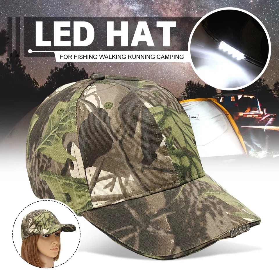 Einstellbar Fahrrad 5 LED Scheinwerfer Kappe Batterie angetrieben Hütte Mit LED Kopf Licht Taschenlampe Für Angeln Joggen Baseball Kappe