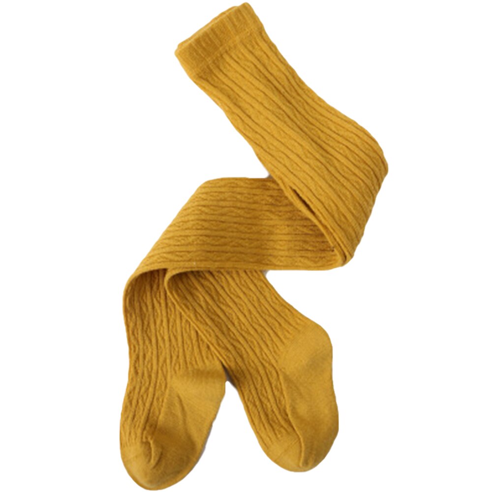 Pudcoco strumpfhosen baumwolle Baby mädchen strumpfhosen Kind Kleinkind gestrickte 0-4Y freundlicher Feste strumpfwaren für freundlicher Warme Winter Herbst leotardos bebe: Gelb / 4 zu 6Y