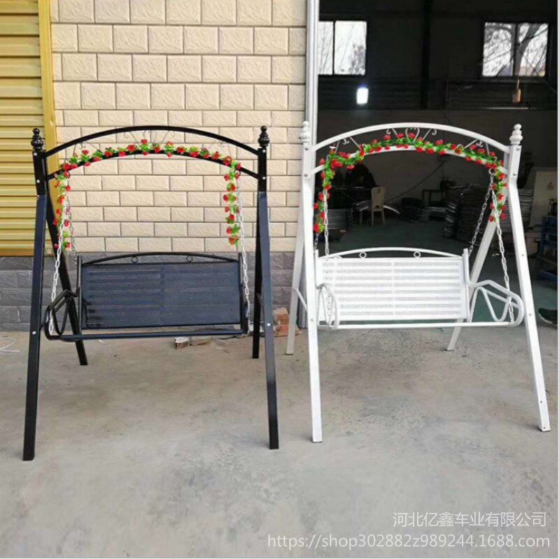 Double Swing Glider Outdoor Glider Swing Indoor and Outdoor Double Rocking Chair Iron Glider Balcony Courtyard Garden Leisure