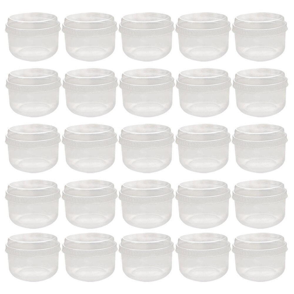 50 Sets Bakken Pudding Cup Hittebestendig Japenese Pudding Beker Met Deksel (Transparant)