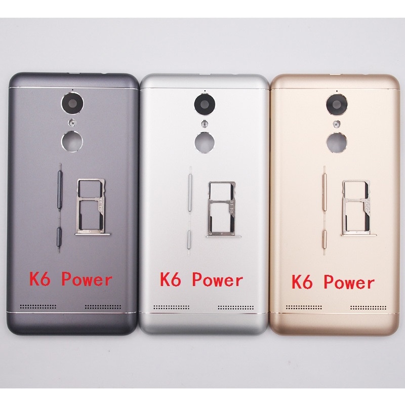 BaanSam Battery Door Back Cover Housing Case For Lenovo K6 Power K33a42 With Power Volume Buttons+SIM Card Tray