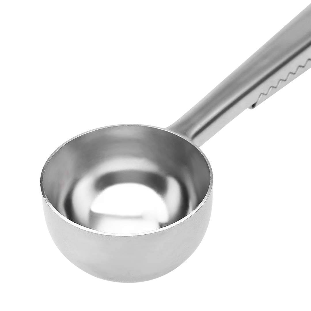 Stainless steel coffee measuring spoon with sealed clip Kitchen baking scale spoon Flavoring spoon Milk powder spoon