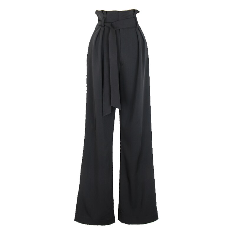 Latin Dance Pants Adult Ballroom Practice Wear Black Trousers Wide-Leg Cha Cha Samba Tap Dance Clothes Women Pants DNV14430