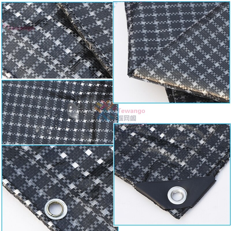 Szklarnia rolnicza czarno-biała siatka folia przezroczysta zagęścić deszczoodporna plandeka PE ogrodowa markizy przeciwsłoneczne