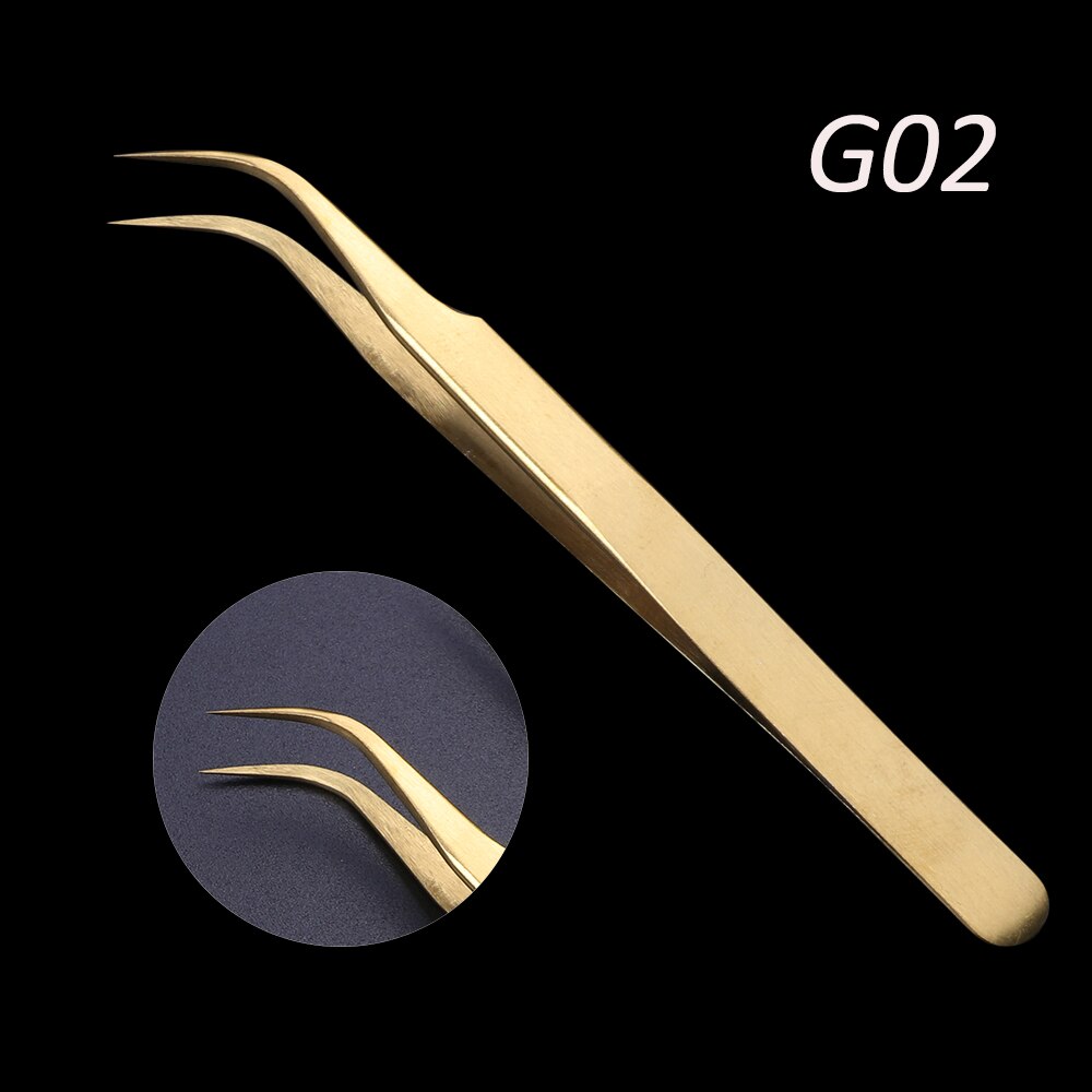 4 rodzaje prostych, zakrzywionych, tęczowych pęustawić robić przedłużania rzęs, makijażu, manicure, precyzyjnego wybierania, profesjonalnej pęsety robić brwi, fbt 1-4: 774-g02