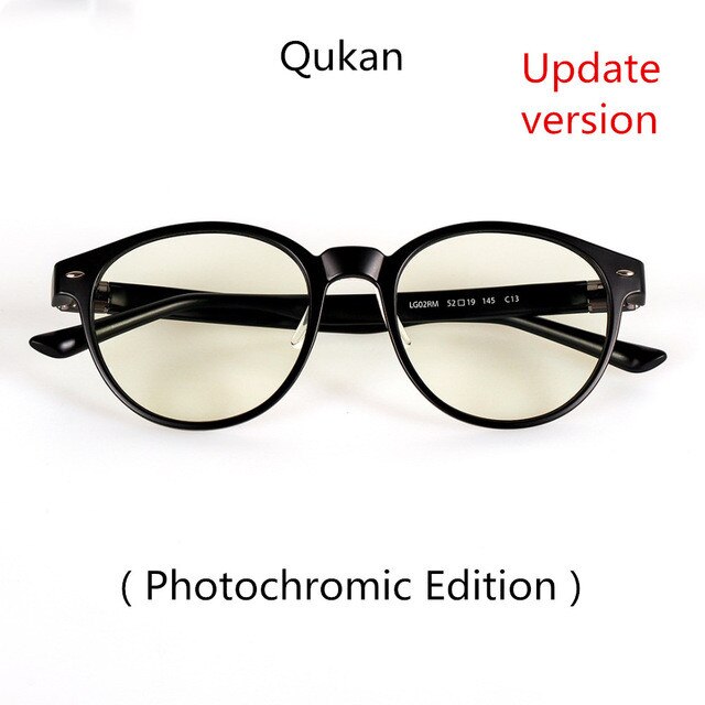 Qukan b1 fotocromático anti raio azul proteger óculos, destacável anti-azul-raios vidro de proteção w1 atualizado unissex: W1 Black