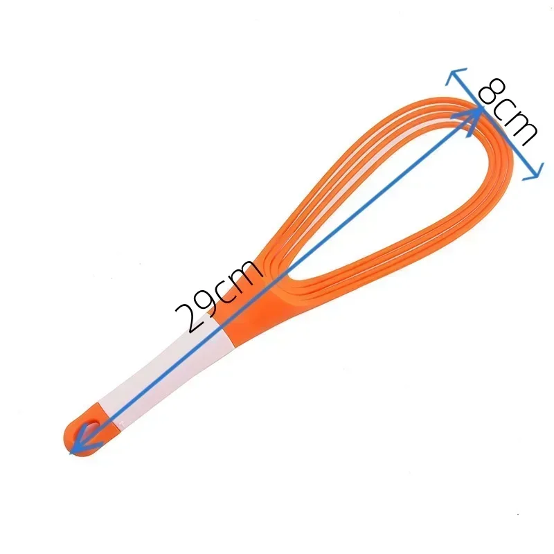 1 stücke Multifunktionale Dreh Manuelle Schneebesen Mixer Mini Kunststoff Küche Ei Schneebesen Backen Werkzeug Ei Rührwerk Silikon Umweltfreundliche: Orange