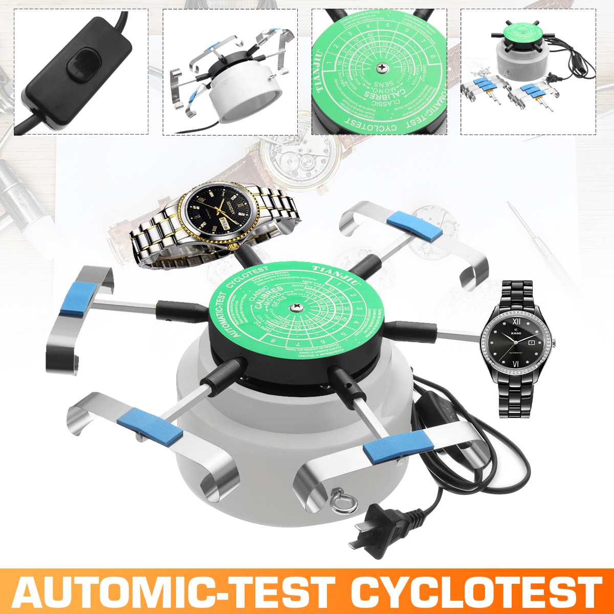 US 110V-220V Automic-Test Cyclotest Watch Tester Watch Test Machine--watch winders for six watches watchmaker Tools