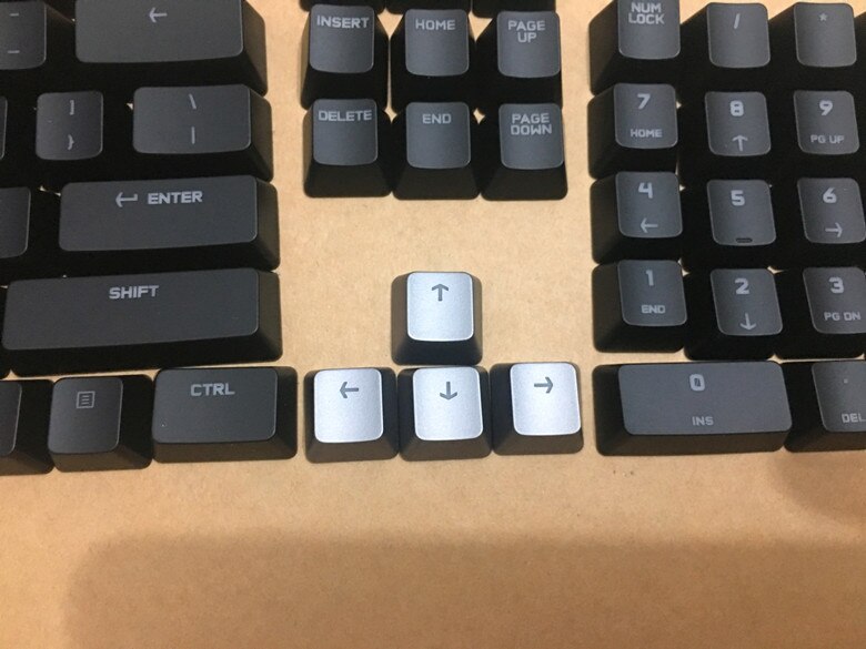 1 sett originale nøkkelhett for logitech  g710+  ekte svart bakgrunnsbelyst mekanisk tastatur tastatur