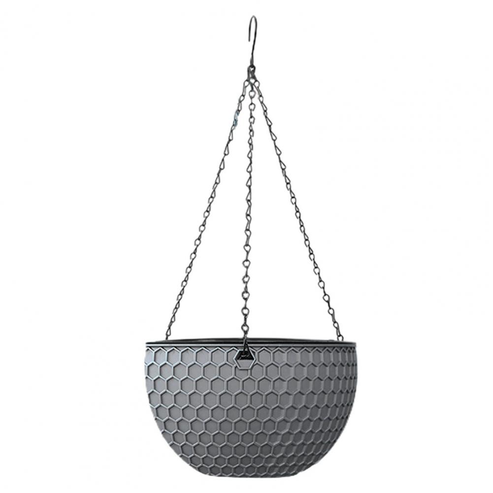 Beau pot de fleur extérieur en résine étanche, panier de plantes, auto-absorption d'eau, 3 Tan: MULTI