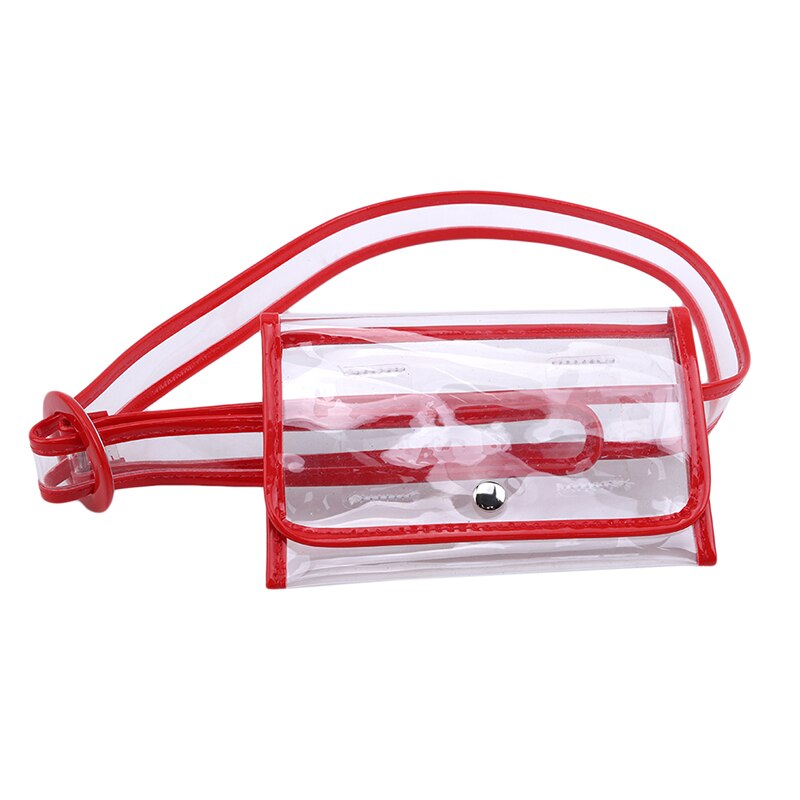 Clear Mode Strand Riem Fanny Packs Vrouwelijke Zomer Pvc Taille Zakken Vrouwen Dames Meisjes Transparant Jelly Borst Handtassen: Red