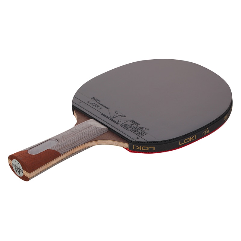 LOKI 5 Sterne Professionelle Wenge Kohlenstoff Tischtennis Schläger Kohlenstoff Rohr Technik Tischtennis Schläger Wettbewerb Klingeln Pong Paddel mit Tasche