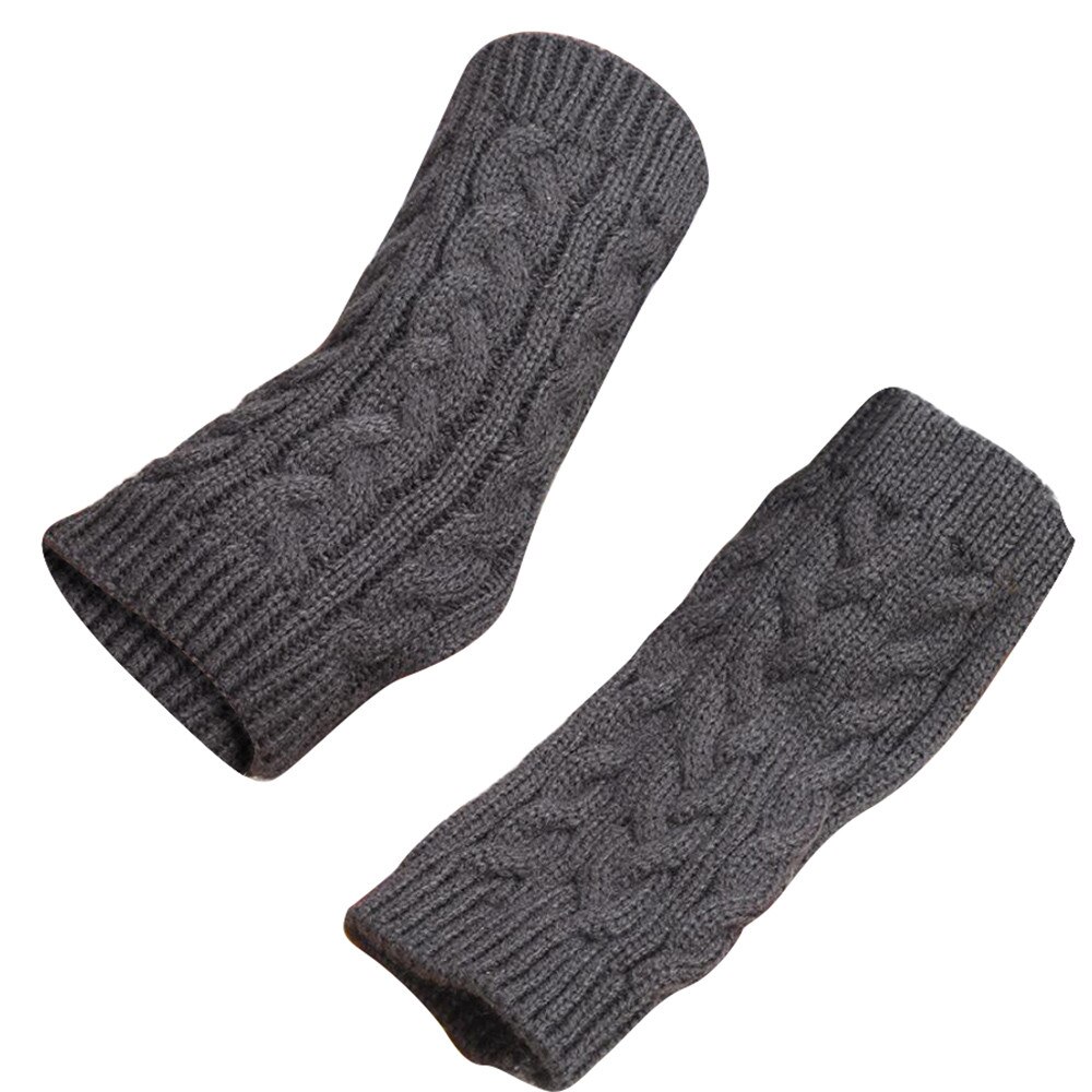 Knitted Crochet Long Hand Finger Free Glove Winter Warm Wool Fingerless Gloves Half Finger Gloves for Women Girl Men Unisex: DG