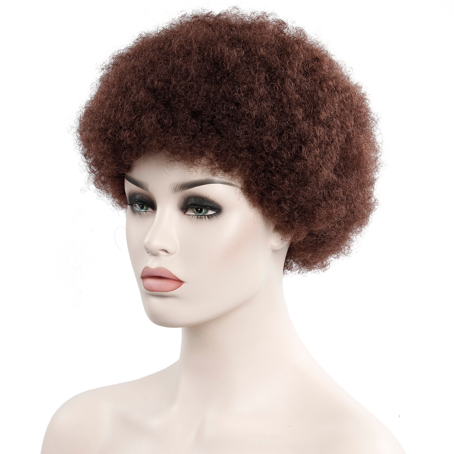 Afro Wig Mens Curly Hair Brown Synthetic Retro Wigs For Women Fluffy Wigs For Women Black Hair