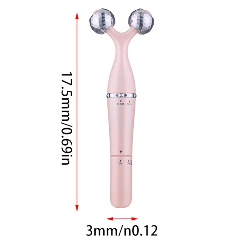 3D Face-Lifting Instrument Electric Face-Lifting Artifact Roller V Face Massager Lifting Firming Facial Beauty Bar Pink