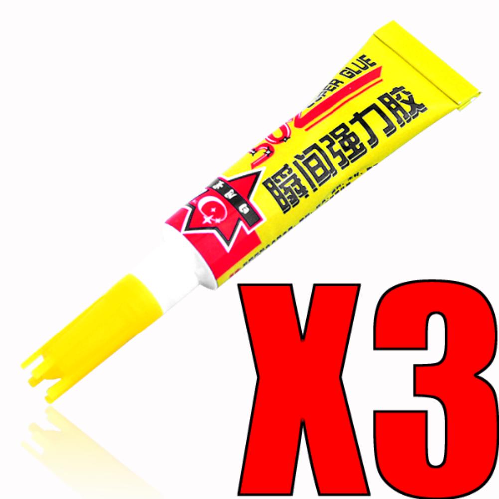 3 teile/los sofortig Schnell trocknend Cyanoacrylatklebstoff Starke Bindung Schnelle Leder Gummi Metall 3g Büro Liefert 502 Super kleber