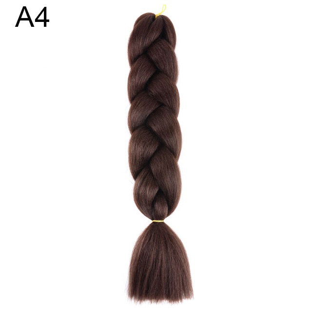 24Inch Synthetic Braiding Hair Extension Ombre Color Rainbow DIY Jumbo Hair Pink Red Blue Hairstyle for Women