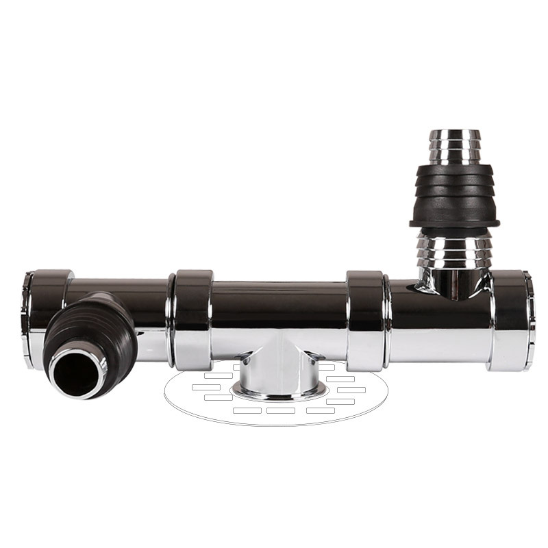 Chrome-plated Basin Washing Machine Launching Deodorant Tee Elbow Floor Drain Interface Plastic Dual-purpose Double Drainage: J