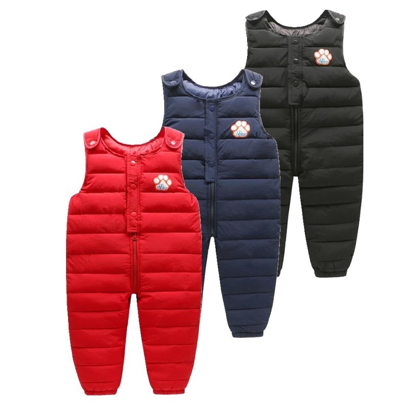 Bebis pojkar dunbyxor barn dunbyxor för småbarn spädbarn flickor overaller jumpsuit kläder barnbyxor lätta vinterbyxor