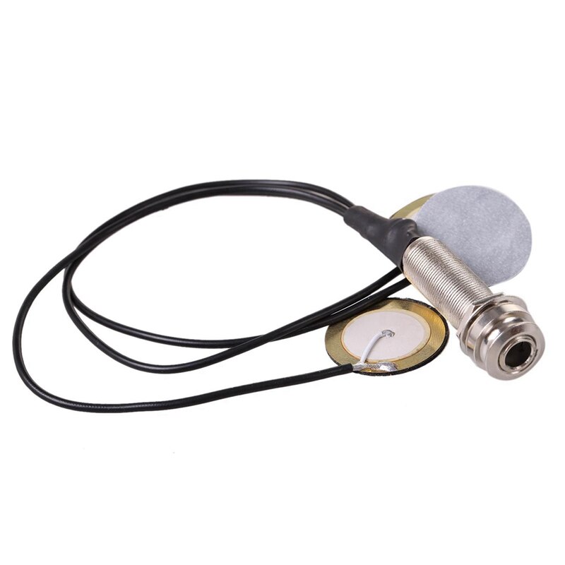 Piezo Contact Microfoon 3 Transducer Pickups &amp; 21-Inch Draad Lengte 1/4 Inch Output Jack 2 In 1 Piezo pickup Disc