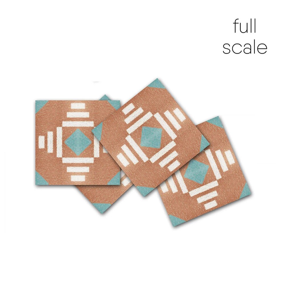 Terrazzo Orange PVC Backsplash Bathroom Decor Self Adhesive Tile Stickers Kitchen Wall Paper Waterproof Peel &amp; Stick 10pcs: FS2091-1 / 20cmx20cmx10pcs