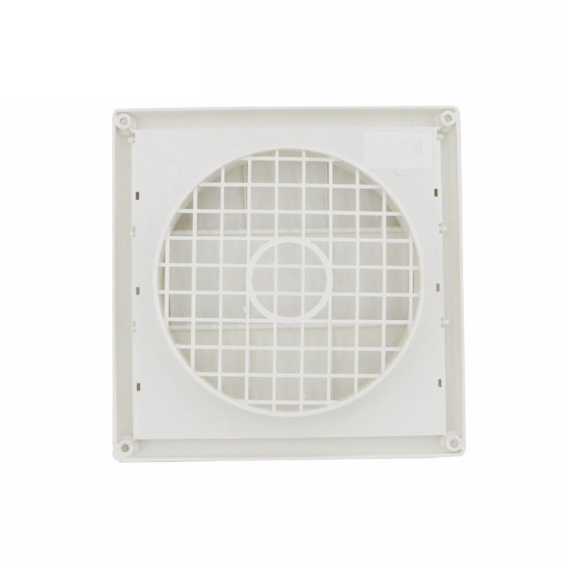 Outdoor Dryer Air Vent Cover Cap Louvered Cover White Exterior Wall Vent Hood Outlet Airflow Vents JS23