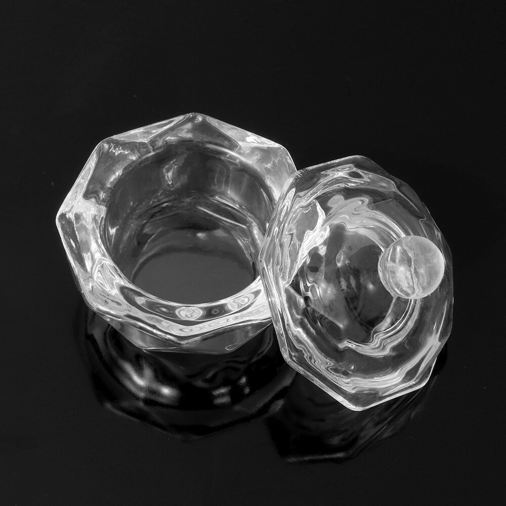 1Pcs Multi-styles Acrylic Powder Liquid Crystal Glass Dappen Dish Lid Bowl Cup Holder Manicure Equipment Nail Art Tool
