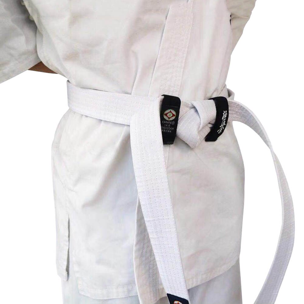 Ceinture Velcro de karaté Kyokushin Kai, retenue fixe, fixation de ceinture noire, IKO Kyokushin, karaté