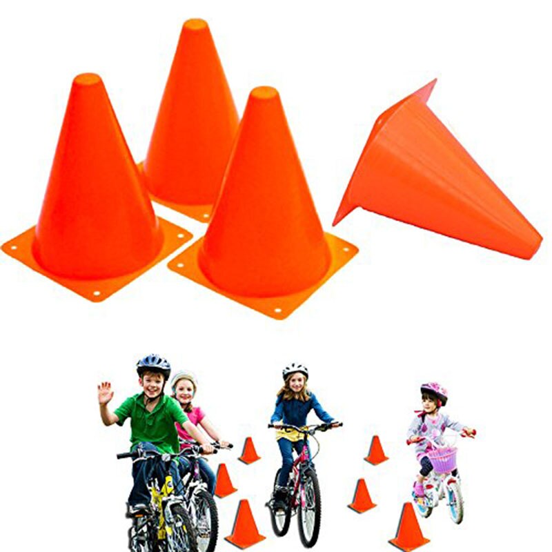 Conos de tráfico de plástico para entrenamiento deportivo de niños y adultos, cono de tráfico de 18cm, 12 piezas, para gimnasio en casa, entrenamiento de fútbol, barrera de fútbol