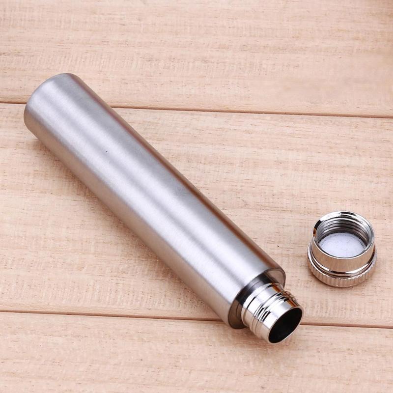 1oz Stainless Steel Hip Flasks Polished Round Bottom Tubular Wine Pot Wine Bottle Glasses & Cups Flasks 30ml