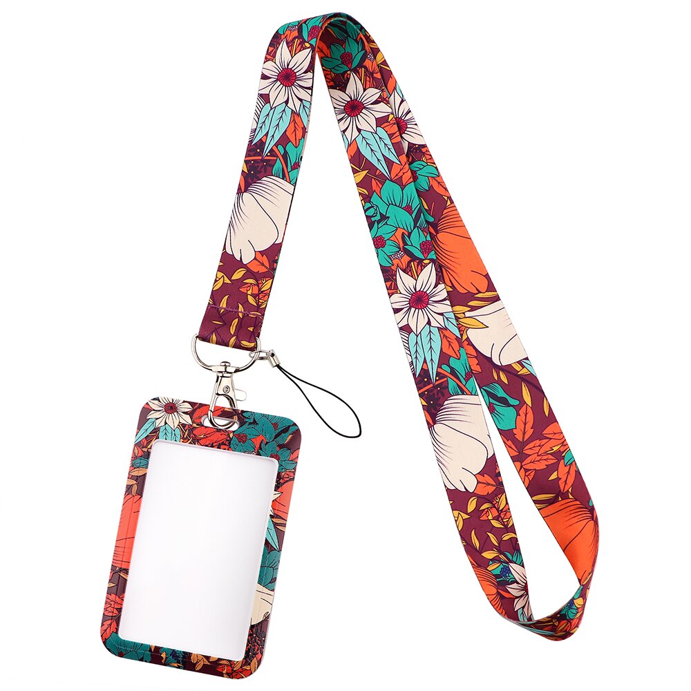 CB1272 Rose Bloem Telefoon Lanyard Sport Strap Hals Touw Mobiele Telefoon Strap Usb Badge Houder Lanyard Hals Ketting Accessoires