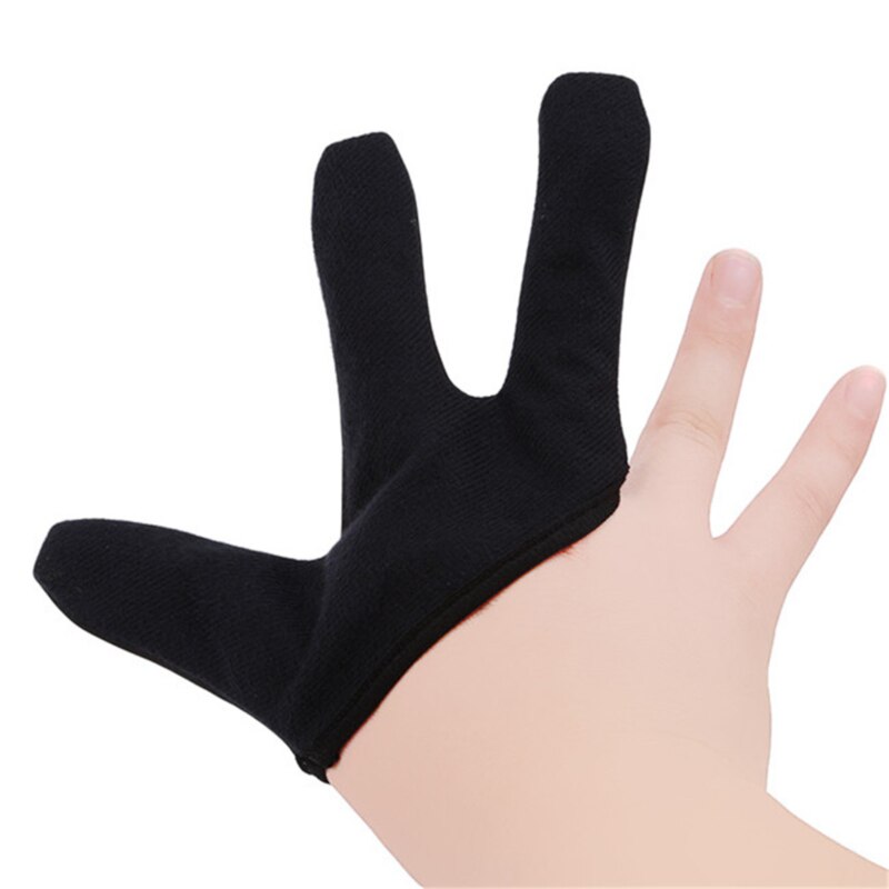 Black Single Glove Palmless Three Finger Glove Anti-scald Cut Off Heat Glove Hair Curler Special Gloves