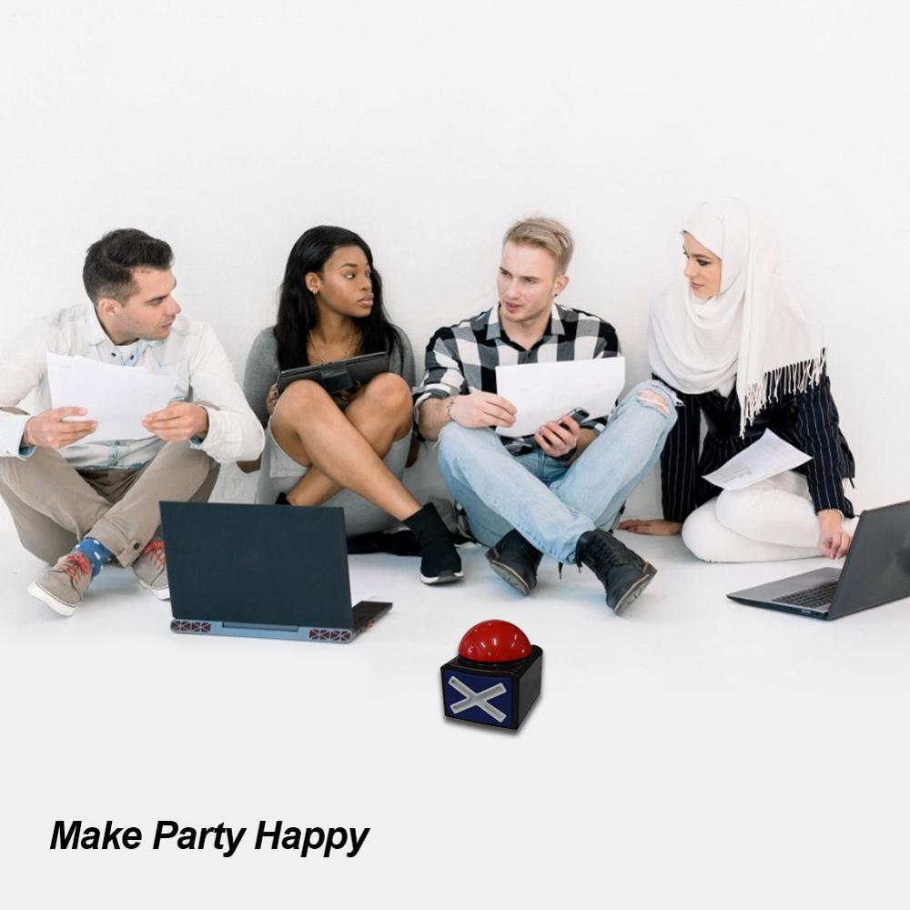 Game Answer Buzzers Alarm Buttons with Sound Light Funny Party Quiz Contest Answer Button Props Game Show Buzzers for Adults