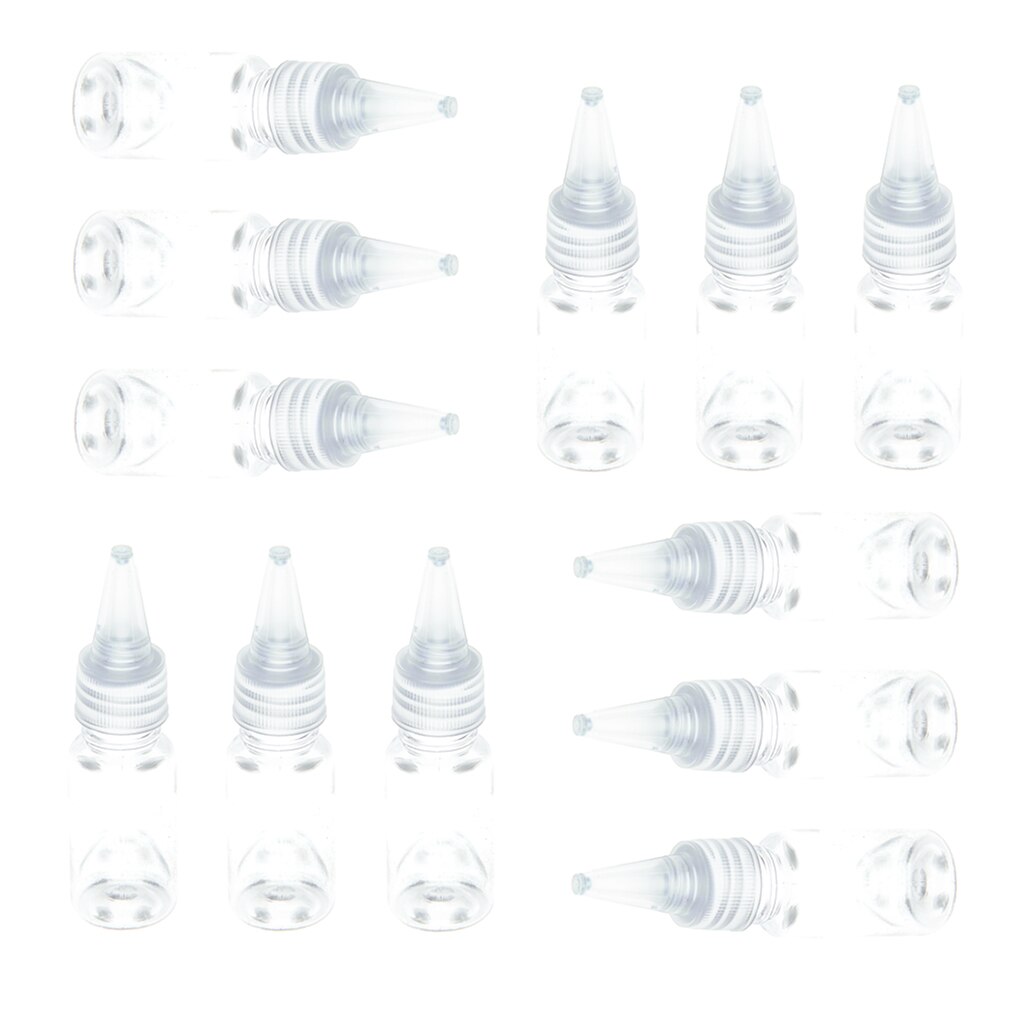 Hobby Model Tool - 12 Pieces - Squeezable Dropper Small Empty Bottle - 15ml