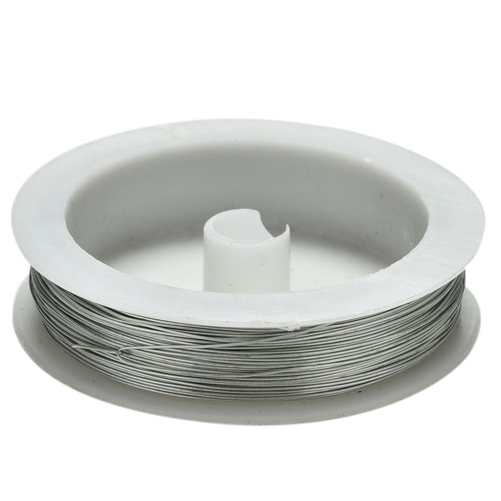 Fil artisanal en fer 0.5mm 40m | Bobine de mm, fil métallique doux pour bricolage de bijoux, guirlande de fleurs décoratives/aiguille à aiguille: Argent