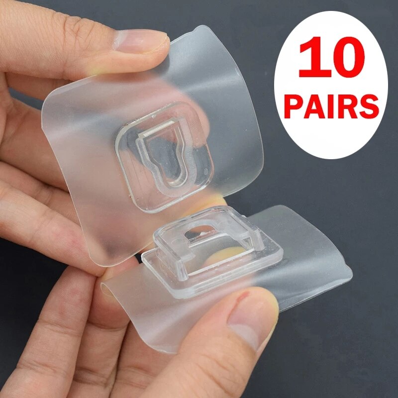 Double-Sided Adhesive Wall Hooks Hanging Picture Photo Frame Hangers Hooks Hanger Transparent Hooks Suction Cup Wall Holder