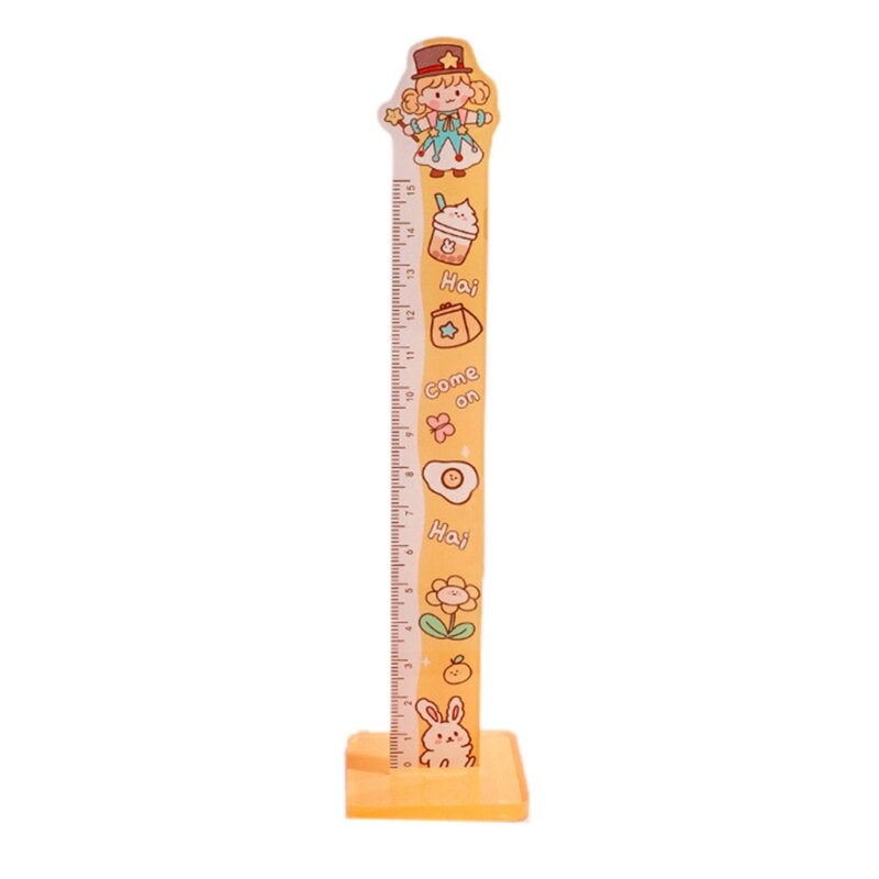 Plastic Ruler Straight Ruler Plastic Measuring Tool Compatible with Student School Office Blue/Pink/Red/Yellow