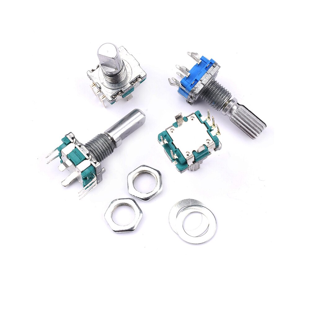 Encodeur rotatif axe Half/Plum, longueur de la poignée 15mm / 20mm interrupteur de code EC11 potentiomètre numérique avec interrupteur 5 broches 5 pièces/lot
