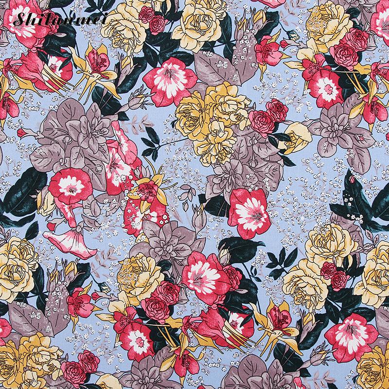 Clothing Cotton Fabric Poplin Cotton Dress Material DIY for Making Clothes Curtain Table Cloth Quilt Cover Plain Cotton Fabric: light blue