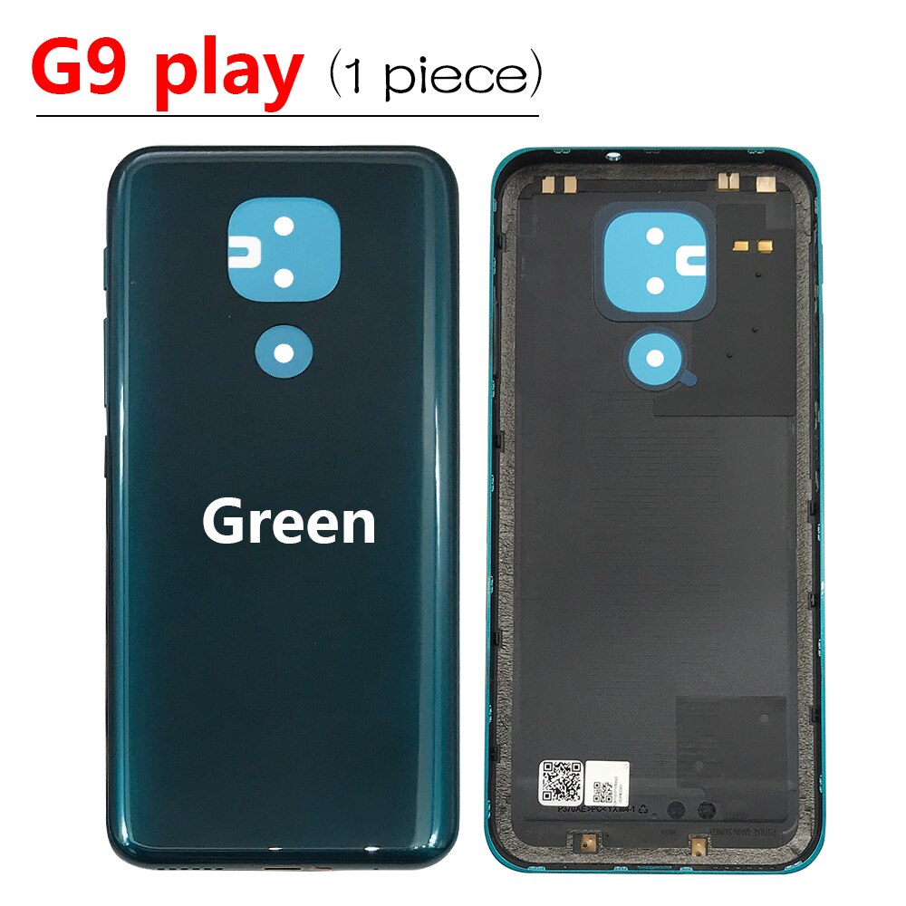Tylna pokrywa baterii tylna pokrywa szklana dla Motorola Moto One makro Action / G6 Plus / G7 Power / G9 Play / E7 z klejem: G9 Play Green